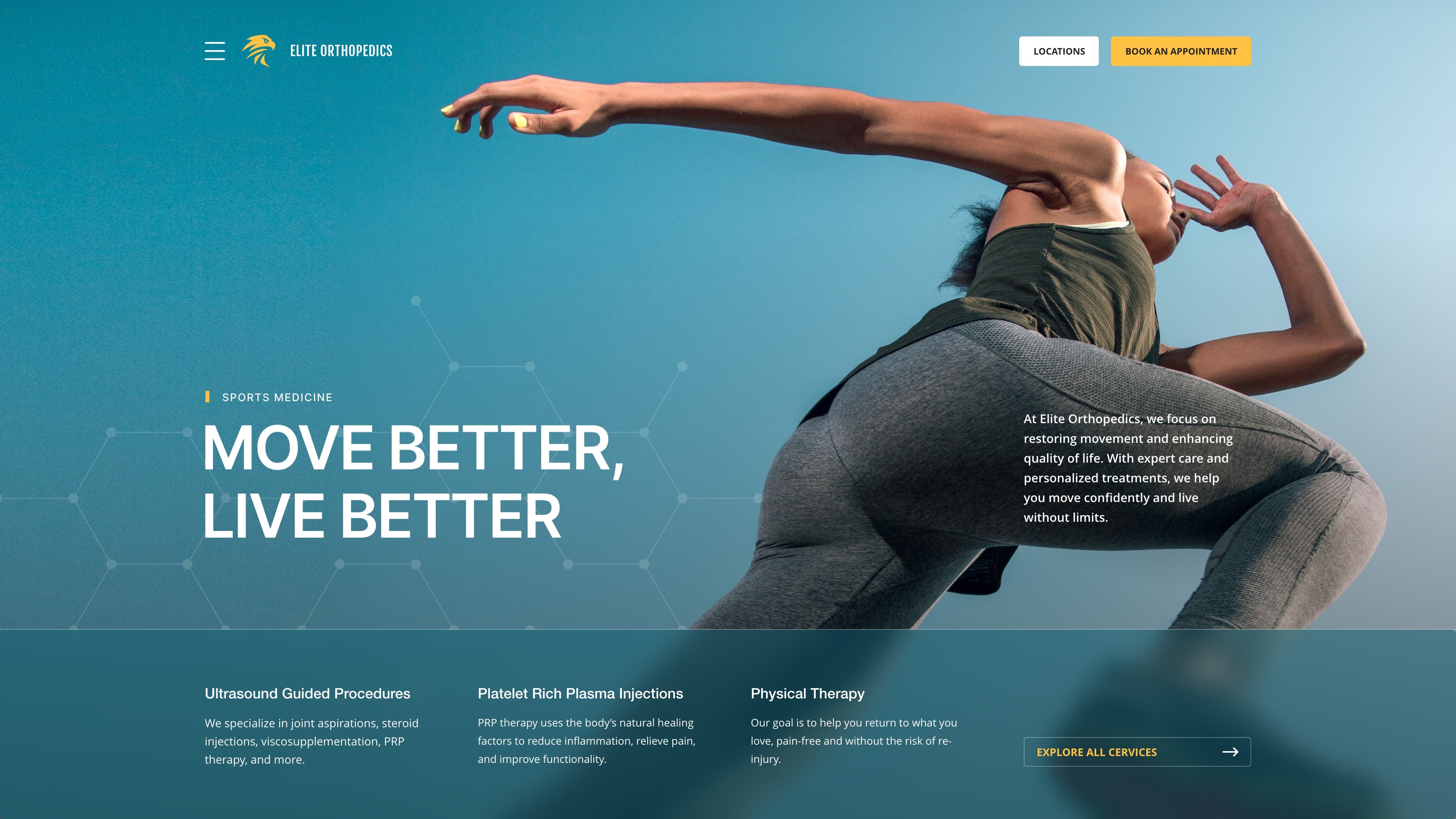 Minimalist design - Custom orthopedic website design