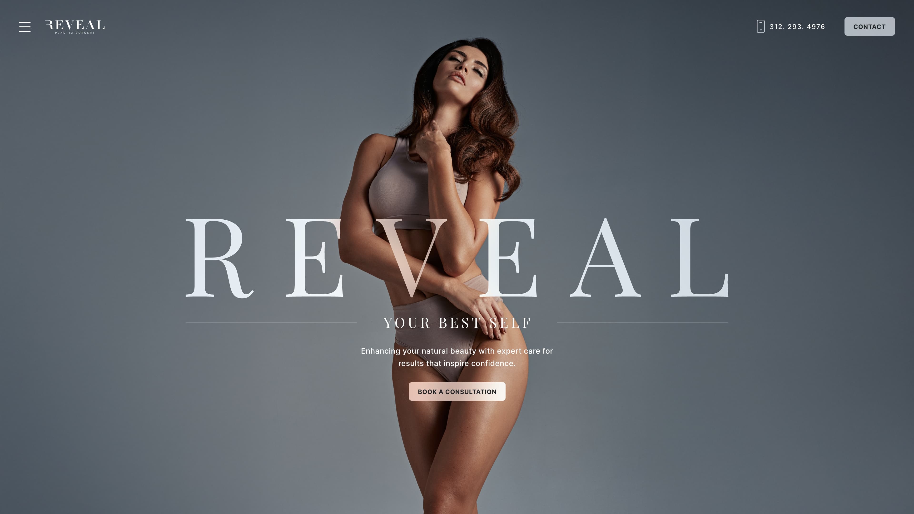 Minimalist design - Custom plastic surgery website design